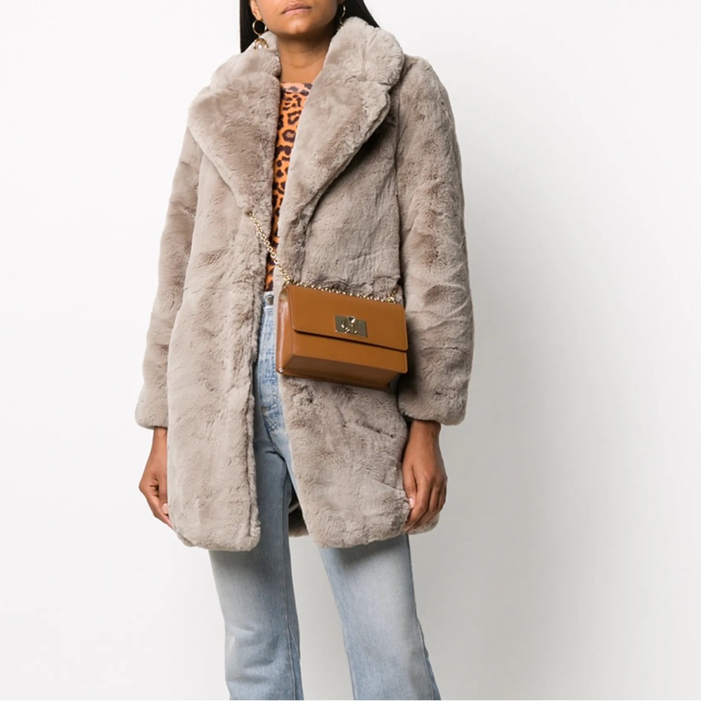 Apparis Sasha Grey Faux Fur Coat - Size Small